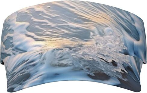قبعات Wave Stripe2 الرياضية الواقية من الشمس قابلة للتعديل للجري والتنس وقبعة شمسية للنساء والرجال باللون الأسود in Kuwait
