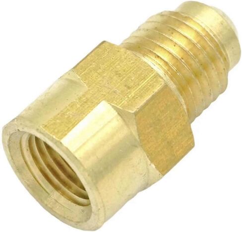 SAE ذكر 7/16 "-20 UNF Fit Tube OD 1/4" - 1/8 "NPT أنثى نحاس SAE 45 درجة وصلة أنابيب موصلات 1000 PSI، نحاس، h in Saudi Arabia