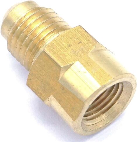 SAE ذكر 7/16 "-20 UNF Fit Tube OD 1/4" - 1/8 "NPT أنثى نحاس SAE 45 درجة وصلة أنابيب موصلات 1000 PSI، نحاس، h in Saudi Arabia