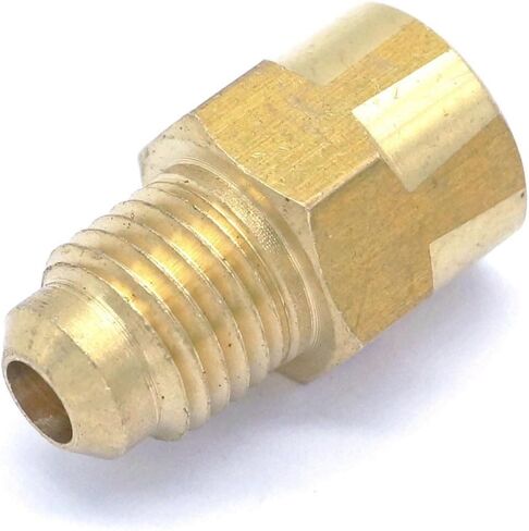 SAE ذكر 7/16 "-20 UNF Fit Tube OD 1/4" - 1/8 "NPT أنثى نحاس SAE 45 درجة وصلة أنابيب موصلات 1000 PSI، نحاس، h in Saudi Arabia