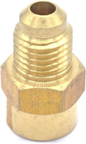 SAE ذكر 7/16 "-20 UNF Fit Tube OD 1/4" - 1/8 "NPT أنثى نحاس SAE 45 درجة وصلة أنابيب موصلات 1000 PSI، نحاس، h in Saudi Arabia