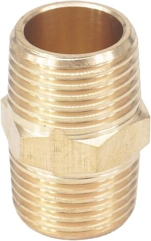 1 قطعة 1/2 "NPT x 1/2" NPT ذكر الحلمة السداسية تركيب الأنابيب النحاسية موصل المياه الغاز النفط الوقود in Kuwait