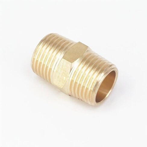 1 قطعة 1/2 "NPT x 1/2" NPT ذكر الحلمة السداسية تركيب الأنابيب النحاسية موصل المياه الغاز النفط الوقود in Kuwait