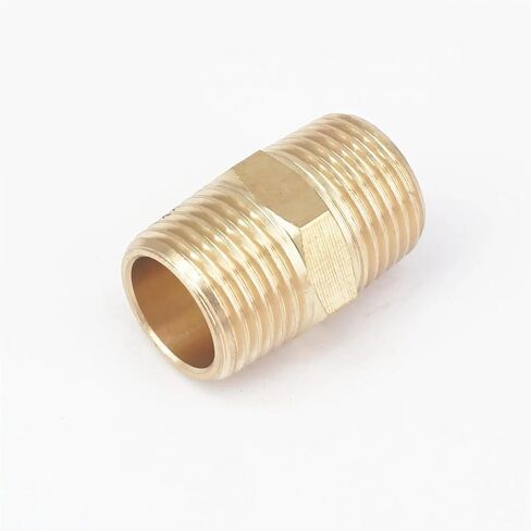 1 قطعة 1/2 "NPT x 1/2" NPT ذكر الحلمة السداسية تركيب الأنابيب النحاسية موصل المياه الغاز النفط الوقود in Kuwait