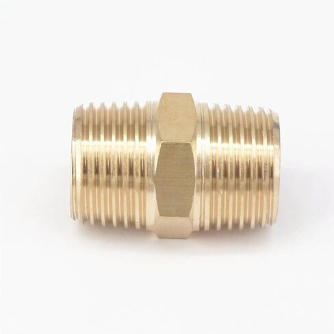 1 قطعة 1/2 "NPT x 1/2" NPT ذكر الحلمة السداسية تركيب الأنابيب النحاسية موصل المياه الغاز النفط الوقود in Kuwait