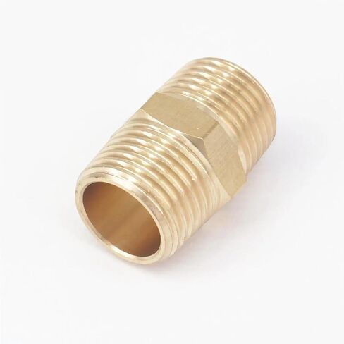 1 قطعة 1/2 "NPT x 1/2" NPT ذكر الحلمة السداسية تركيب الأنابيب النحاسية موصل المياه الغاز النفط الوقود in Kuwait