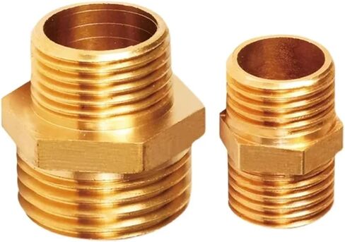 M22 M24 M26 M27 M28 M30 M35 1/2" 3/4" 1" Male Thread Brass Pipe Fitting Nipple Connector Reducer(M35x1.5-BSP3I4) in Kuwait