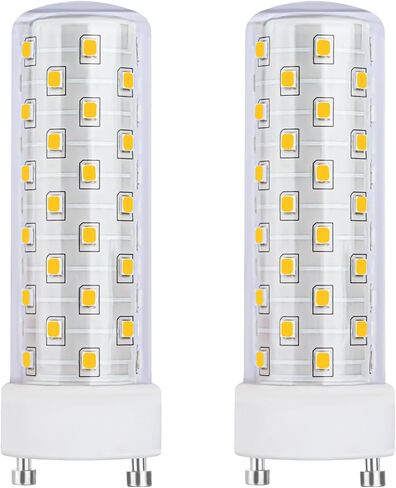 GU24 مصباح LED 2700K-3000K أبيض دافئ ناعم عالي السطوع لمروحة سقف الحمام 13W 18W 23W T2 حلزوني CFL بديل الضوء، 120V 10W 2 قطعة (غير قابل للتعتيم) in Kuwait