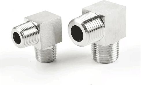 M8 M10 M12 M14 M16 M18 M20 Metric BSPP Male Thread Stainless Steel Elbow High Pressure Pipe Fitting Connector Coupler(M16x1.5 to M16x1.5) in Kuwait