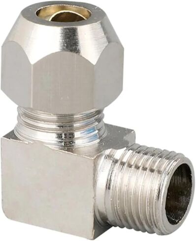 1/8" 1/4" 3/8" 1/2" BSPP Male Female 12mm Tube Compression Union Fitting Brass Pipe Fitting Elbow Water Gas Oil(PL,12MM_1/2") in Kuwait