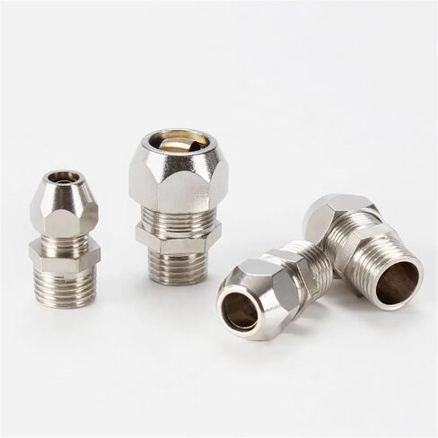1/8" 1/4" 3/8" 1/2" BSPP Male Female 12mm Tube Compression Union Fitting Brass Pipe Fitting Elbow Water Gas Oil(PL,12MM_1/2") in Kuwait
