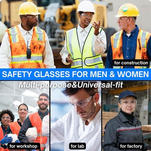 Safety Glasses Ansi Z87.1 Clear Safety Glasses Bulk Impact Scratch Resistant Lens Protective Eyewear for Men Women in Kuwait