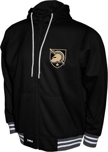 سترة 2Bhip NCAA Army Black Knights - سترة بغطاء للرأس بسحاب كامل للرجال باللون الأسود مع جيوب - سترات الحرم الجامعي in Kuwait