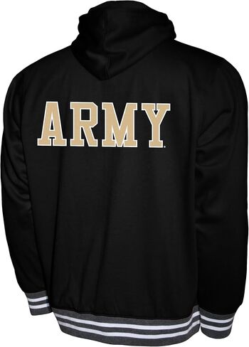 سترة 2Bhip NCAA Army Black Knights - سترة بغطاء للرأس بسحاب كامل للرجال باللون الأسود مع جيوب - سترات الحرم الجامعي in Kuwait