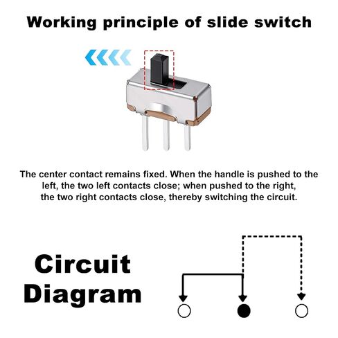 150 قطعة SPDT Micro Mini Slide Switch، 1P2T 2 موضع 3 دبوس تبديل مفاتيح لوحة عمودية جبل SS12D00G مقبض 3 مم لوحدة التحكم الدقيقة PCB لوحة التجارب الإلكترونية DC 50V 0.5A in Kuwait