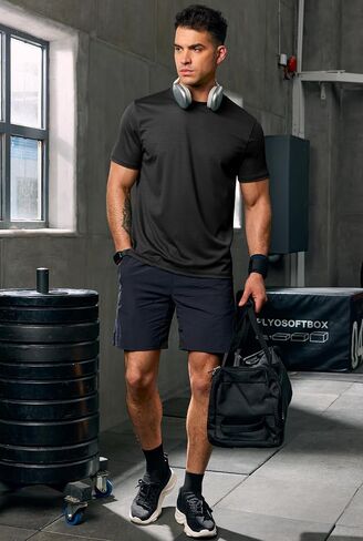 VOGSTART Mens Athletic Tshirt Dry Fit Cooling Lightweight Moisture Wicking Textured Workout T-Shirt (S-XXL) in Kuwait