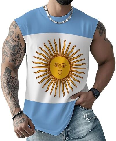 Mens Sleeveless T Shirt Crew Neck Muscle Tank Top Workout Gym Shirts Summer Quick Dry Tee in Kuwait