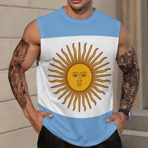 Mens Sleeveless T Shirt Crew Neck Muscle Tank Top Workout Gym Shirts Summer Quick Dry Tee in Kuwait