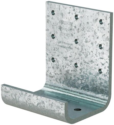 Simpson Strong-Tie RCKW3-R10 Kneewall Connector Clip - 3-in. Length, 171 mil Thickness, Zinc Galvanized 7-Gauge Steel Construction, Large Diameter Anchor Holes (10-Qty) in Kuwait