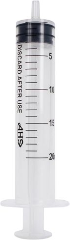 حقنة Luer Slip 20 مل (50 عبوة)، معقمة، مغلفة بشكل فردي، محاقن للسائل، المختبرات العلمية، محاقن تغذية للحيوانات الأليفة، القياس، الطب، التوزيع، والفم، شفافة in Kuwait