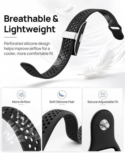 سوار سيليكون BlackPro متوافق مع Hume Band 1.0، حزام بديل قابل للتنفس لحزام Hume Band مع قفل قابل للتعديل، سوار معصم رياضي ناعم مقاوم للماء للنساء والرجال in Kuwait