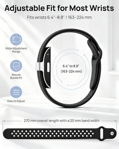 سوار سيليكون BlackPro متوافق مع Hume Band 1.0، حزام بديل قابل للتنفس لحزام Hume Band مع قفل قابل للتعديل، سوار معصم رياضي ناعم مقاوم للماء للنساء والرجال in Kuwait