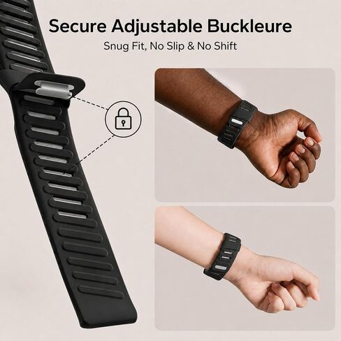 سوار سيليكون صديق للبشرة من Ayotu متوافق مع WHOOP 5.0/One/Peak/Life | حزام قابل للتنفس ومقاوم للماء للرجال والنساء - راحة على مدار الساعة طوال أيام الأسبوع للتدريبات والتنقلات والنوم in Kuwait