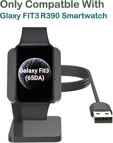 Charger Dock for Galaxy Fit 3, Magnetic Charging Stand Base with 3.3 Feet Charger Cable, Portable Charge Station Only Compatible with Galaxy Fit 3 Smartwatch in Kuwait