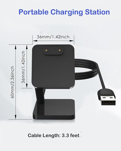 Charger Dock for Galaxy Fit 3, Magnetic Charging Stand Base with 3.3 Feet Charger Cable, Portable Charge Station Only Compatible with Galaxy Fit 3 Smartwatch in Kuwait