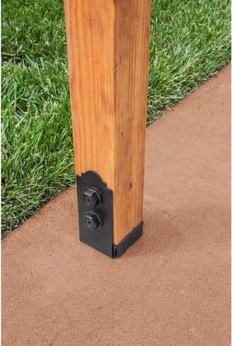 Simpson Strong-Tie APB66R Outdoor Accents® Mission Collection® ZMAX®، قاعدة عمود مطلية بمسحوق أسود لـ 6x6 خشن (عبوة من 6 قطع) in Kuwait