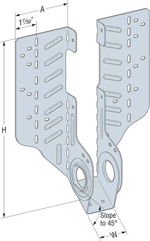 Simpson Strong-Tie LSSR210Z LSSR شماعة خشبية قابلة للتعديل في الحقل لـ 2x10 (عبوة من 20) in Kuwait