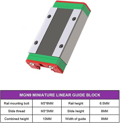 4PCS/Set MGN9C MGN9H MGW9C MGW9H Carriage Blocks for MGNR9 MGWR9 Linear Guide 3D Printer Computerized Numerical Control Part(4PCS MGN9H) in Kuwait