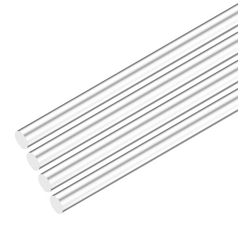 M METERXITY 10-Pack Acrylic Round Rods, 11.81 x 0.31 Inch/ 300 x 8 mm Clear Acrylic Dowel Rods Sticks Plastic Sticks Strip for DIY Crafts Lighting Gardening Decorations in Kuwait