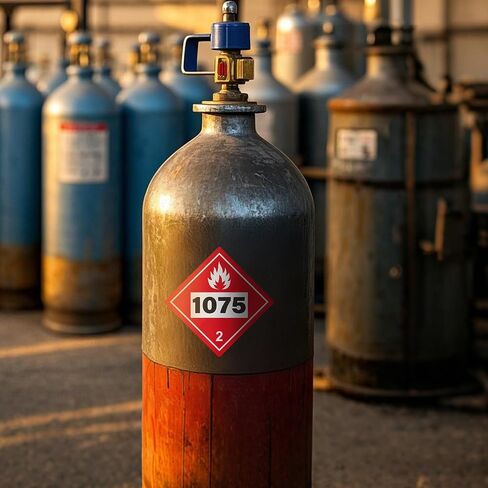 10 عبوات 1075 لافتة من الدرجة 2 غاز قابل للاشتعال 10.75 × 10.75 بوصة | متوافق مع DOT Hazmat، ملصقات المخاطر، الفينيل، ذاتية اللصق، التصاق قوي، ملصقات أمان لتخزين مناولة الشحن in Kuwait