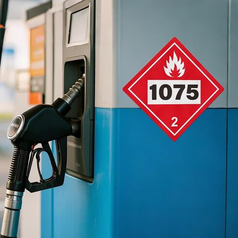 10 عبوات 1075 لافتة من الدرجة 2 غاز قابل للاشتعال 10.75 × 10.75 بوصة | متوافق مع DOT Hazmat، ملصقات المخاطر، الفينيل، ذاتية اللصق، التصاق قوي، ملصقات أمان لتخزين مناولة الشحن in Kuwait