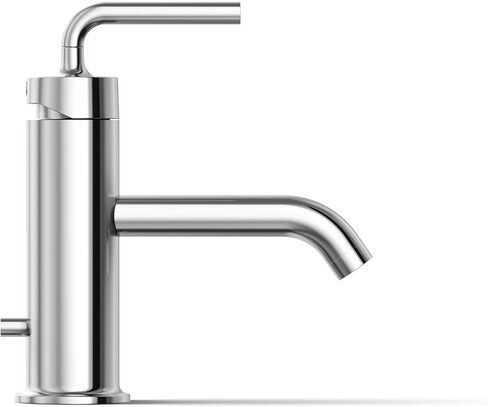 KOHLER K-14402-4A-CP Purist® صنبور حوض الحمام بمقبض واحد، مقبض رافعة مستقيمة، صنابير الحمام، 1.2 GPM، كروم مصقول in Kuwait