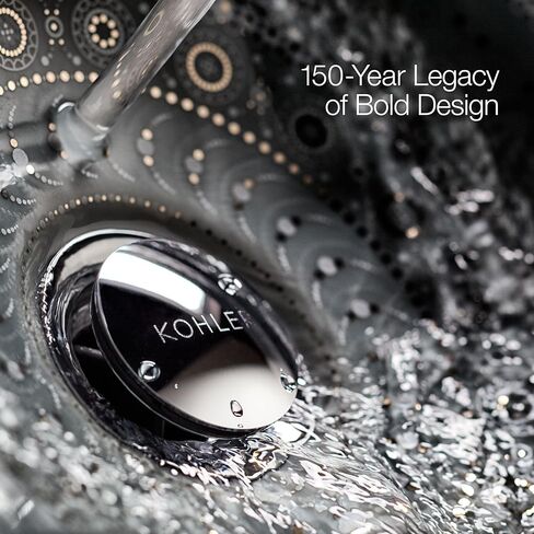 KOHLER K-14402-4A-CP Purist® صنبور حوض الحمام بمقبض واحد، مقبض رافعة مستقيمة، صنابير الحمام، 1.2 GPM، كروم مصقول in Kuwait