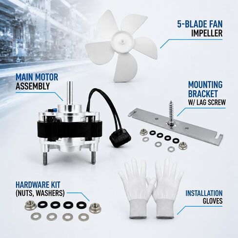 S99080199 محرك مروحة عادم الحمام 80 CFM 4.0 Sones استبدال سطح لفائف النحاس النقي الكهربائي مع محامل كروية متوافقة مع 512 512M 673 673C 8870 in Kuwait