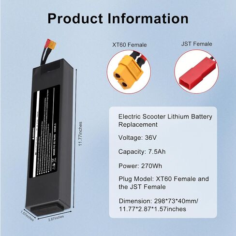استبدال بطارية سكوتر 36 فولت 7.5 أمبير في الساعة لدراجات iScooter i9 Isinwheel S9/S9PRO/S9MAX الكهربائية، متوافقة مع حزمة بطارية سكوتر VOLPAM 5th Wheel v30 pro (36V 7.5AH) in Kuwait