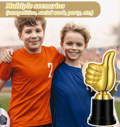 2 حزمة من كأس الإبهام، جوائز جائزة الكأس الذهبية البلاستيكية المضحكة لمكافآت الفصل الدراسي، والألعاب الرياضية، ومفضلات الحفلات، وهدايا تقدير الموظفين in Kuwait