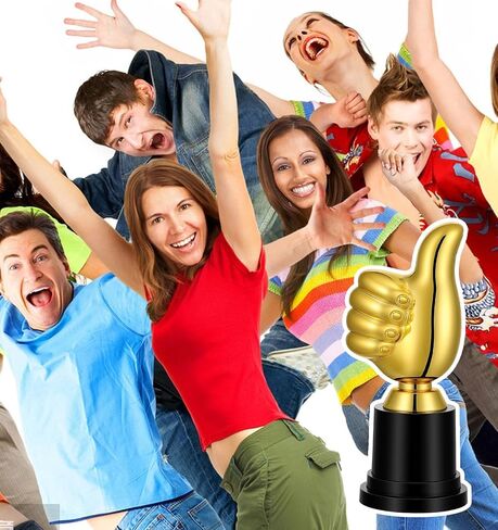 2 حزمة من كأس الإبهام، جوائز جائزة الكأس الذهبية البلاستيكية المضحكة لمكافآت الفصل الدراسي، والألعاب الرياضية، ومفضلات الحفلات، وهدايا تقدير الموظفين in Kuwait