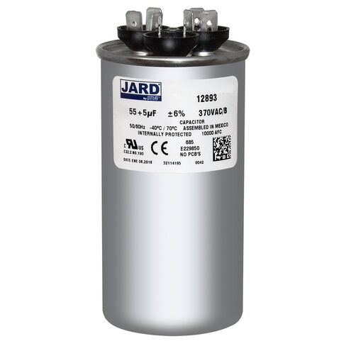 55 + 5 x 370 VAC Round Dual Run Capacitor by # 12893 in Kuwait