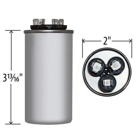 55 + 5 x 370 VAC Round Dual Run Capacitor by # 12893 in Kuwait