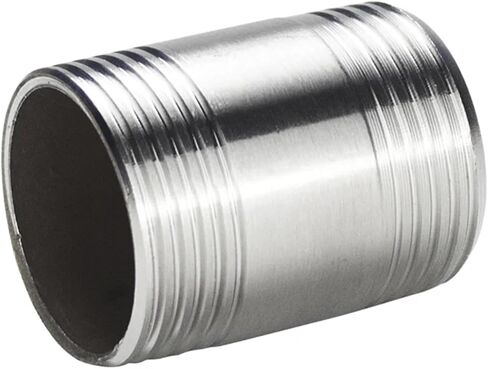 1/8" 1/4" 3/8" 1/2" 3/4" 1" Equal Male Thread 304 Stainless Steel Nipple Pipe Fitting Connector Coupler (3/8") in Kuwait