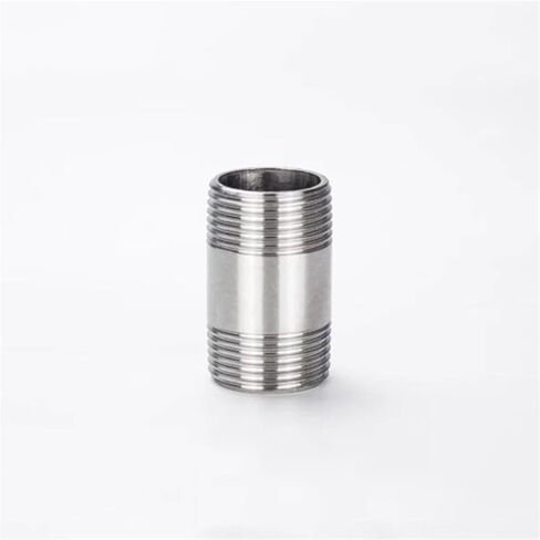 1/8" 1/4" 3/8" 1/2" 3/4" 1" Equal Male Thread 304 Stainless Steel Nipple Pipe Fitting Connector Coupler (3/8") in Kuwait