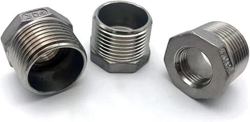 NPT Female Thread 304 Stainless Steel Reducing Bushing DN6 - DN50 Water Pipe Fitting SS304 Sleeve Joint Connector(3I4 to 3I8) in Kuwait