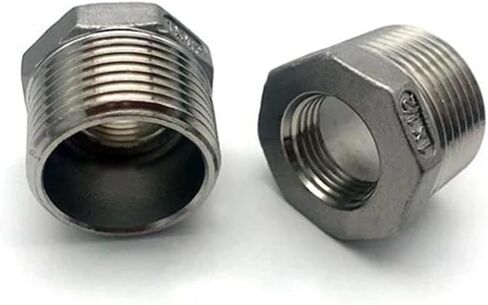 NPT Female Thread 304 Stainless Steel Reducing Bushing DN6 - DN50 Water Pipe Fitting SS304 Sleeve Joint Connector(3I4 to 3I8) in Kuwait