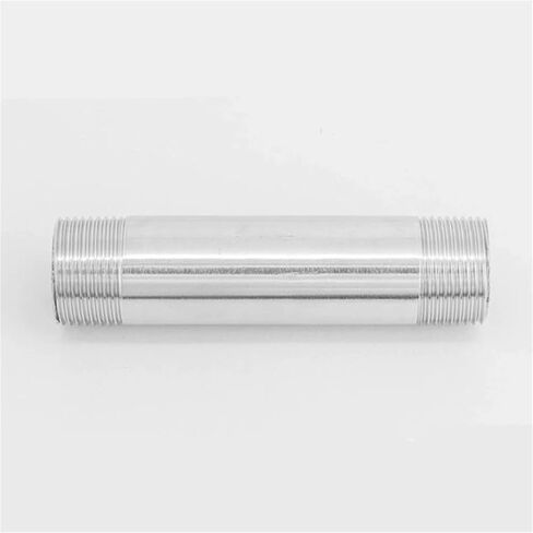 Long 60/80/100/150/200/300mm Barrel Nipple 3/8" BSPT Euqal Male 201 304 Stainless Fitting Pipe Connector(SS304 Stainless,150MM_3/8") in Kuwait