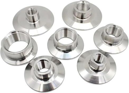 1/4" 3/8" 1/2" 3/4" 1" 1-1/2" 2" NPT Male Female 0.5" 1.5" 2" Tri Clamp Connector Pipe Fitting 304 Stainless Steel (Female NPT1l4 50.5) in Kuwait