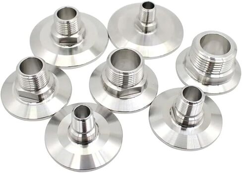 1/4" 3/8" 1/2" 3/4" 1" 1-1/2" 2" NPT Male Female 0.5" 1.5" 2" Tri Clamp Connector Pipe Fitting 304 Stainless Steel (Female NPT1l4 50.5) in Kuwait